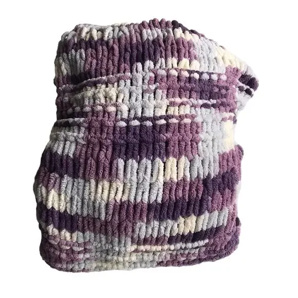 Handmade Ombre Knit Blanket Throw - Picture 2 of 16